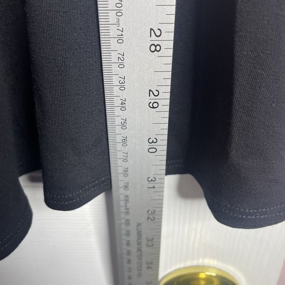 Eileen Fisher Mini Dress Women XS Viscose Stretch Jersey Dress Black Half Sleeve - Picture 8 of 8